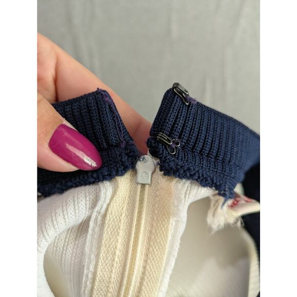 Jerell of Texas Knit Dress Women's XS White Rib Knit Vintage Y2k 70's Mini Dress - Picture 8 of 12